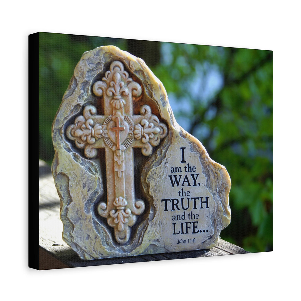 Scripture Canvas I Am The Way John 14:6 Christian Wall Art Bible Verse Print